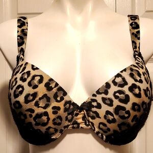 Kathy Ireland Intimates Leopard Print Women's Wired Bra - Size 36D